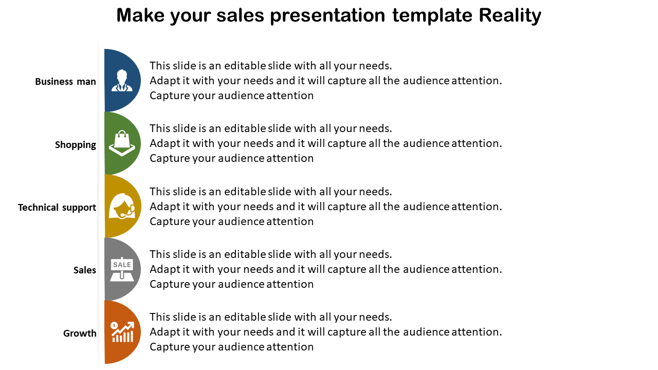 Unique Sales Presentation Template Themes Design PPT
